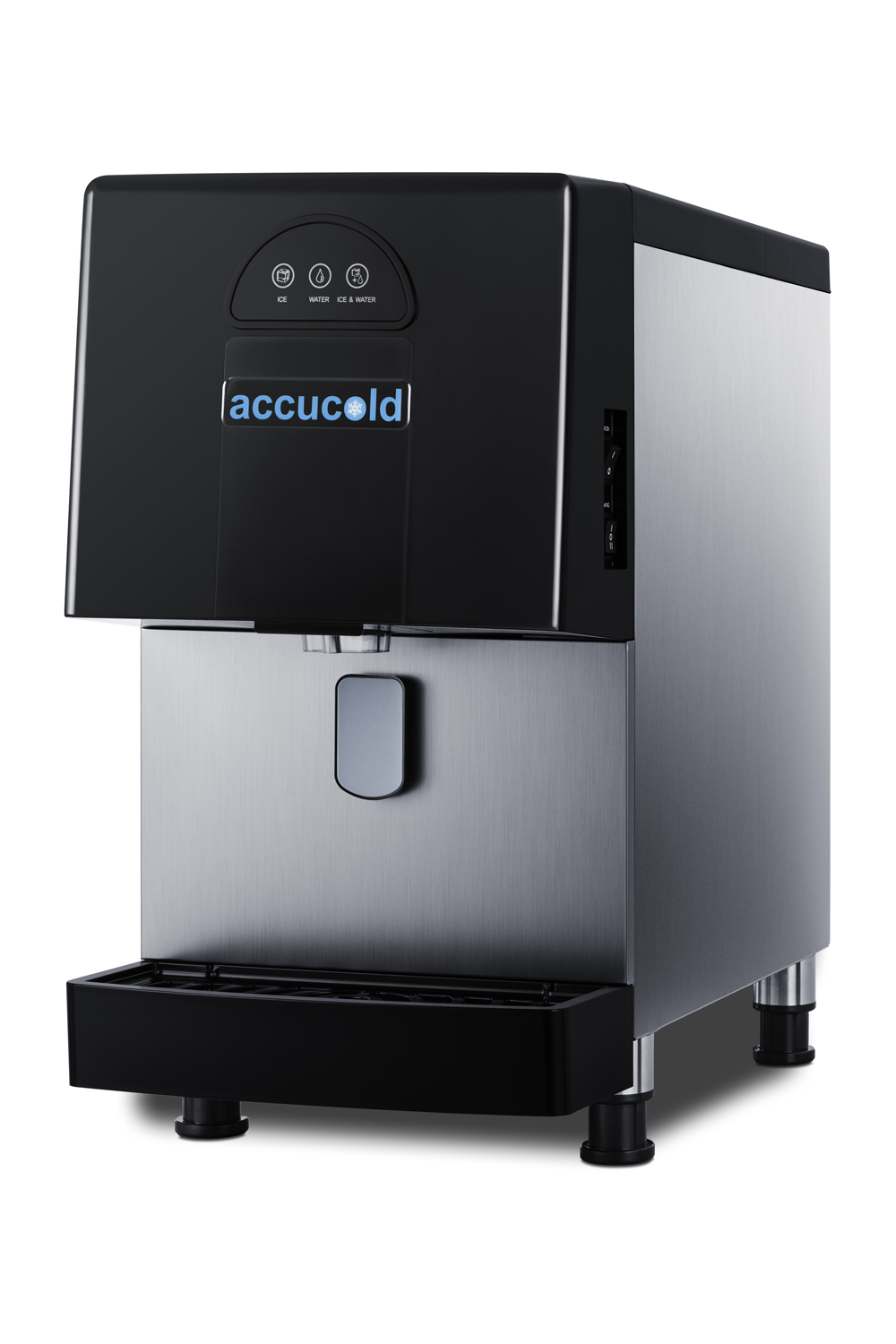 Commercially listed countertop ice and water dispenser with 160 lb. ice production capacity